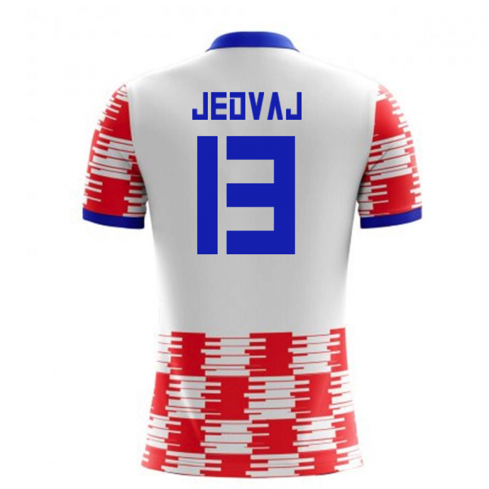 Croatia No13 Jedvaj Home Kid Soccer Country Jersey