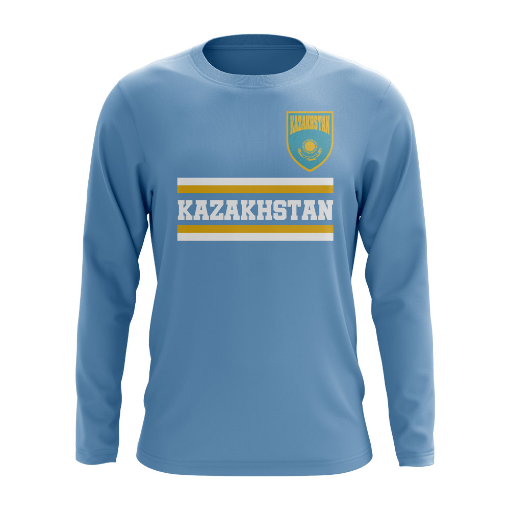 Kazakhstan Core Football Country Long Sleeve T-Shirt (Sky