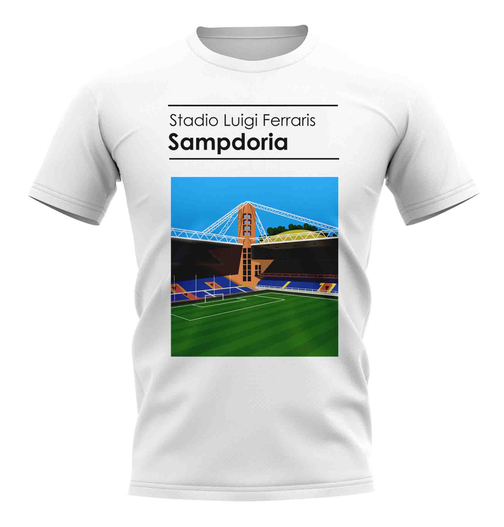 Stadio Luigi Ferraris Sampdoria Stadium T Shirt White