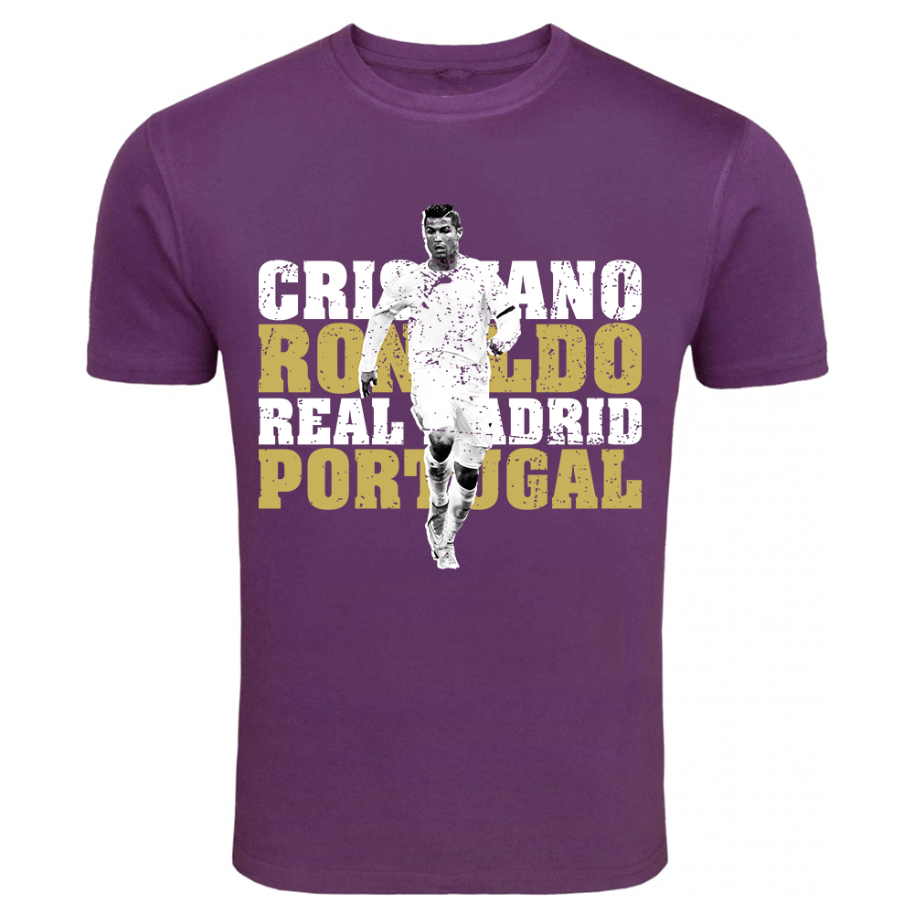 Gildan Cristiano Ronaldo Real Madrid T-Shirt (Purple)