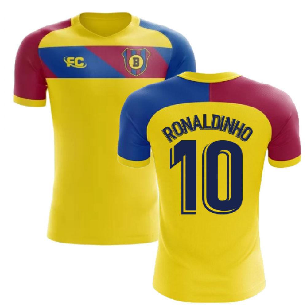 2018-2019 Barcelona Fans Culture Away Concept Shirt (Ronaldinho 10