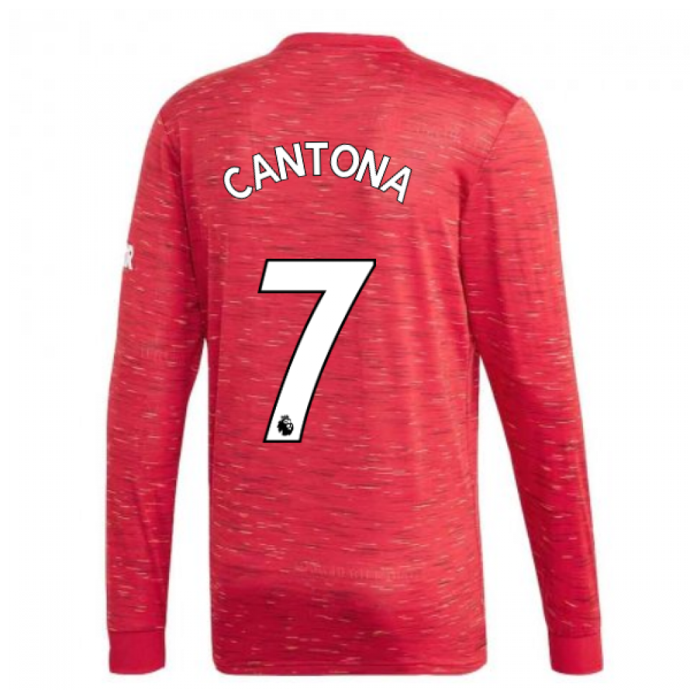 2020-2021 Man Utd Adidas Home Long Sleeve Shirt (CANTONA 7