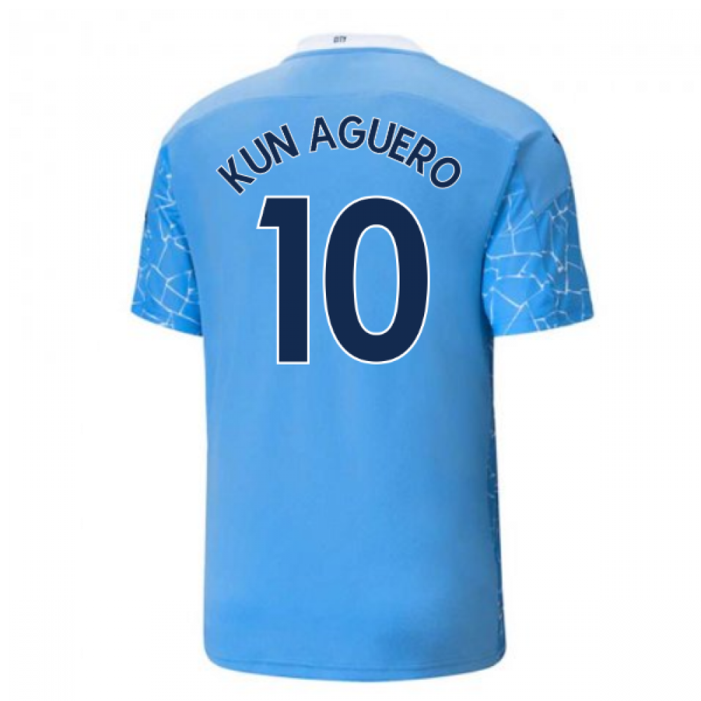 2020-2021 Manchester City Puma Home Football Shirt AGUERO 10) $95.45 Teamzo.com