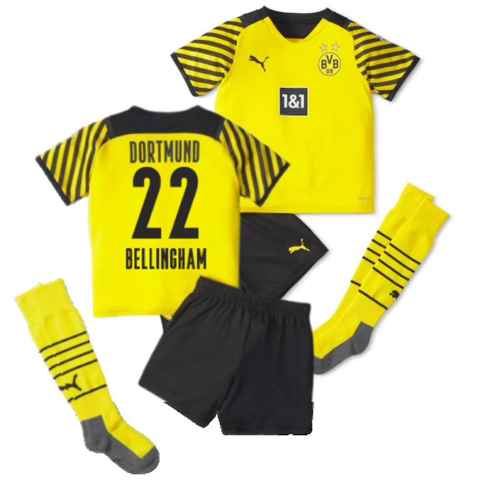2021-2022 Borussia Dortmund Home Shirt (Kids) (BELLINGHAM 22