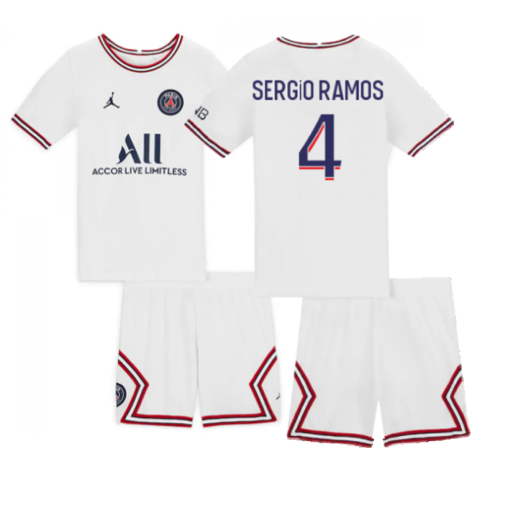 SERGIO RAMOS #4 PSG Home Jersey 2021/22 By Jordan