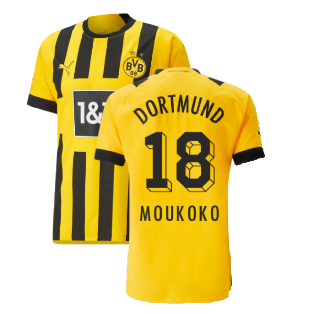 Primera Camiseta Borussia Dortmund Jugador Moukoko 2022-2023