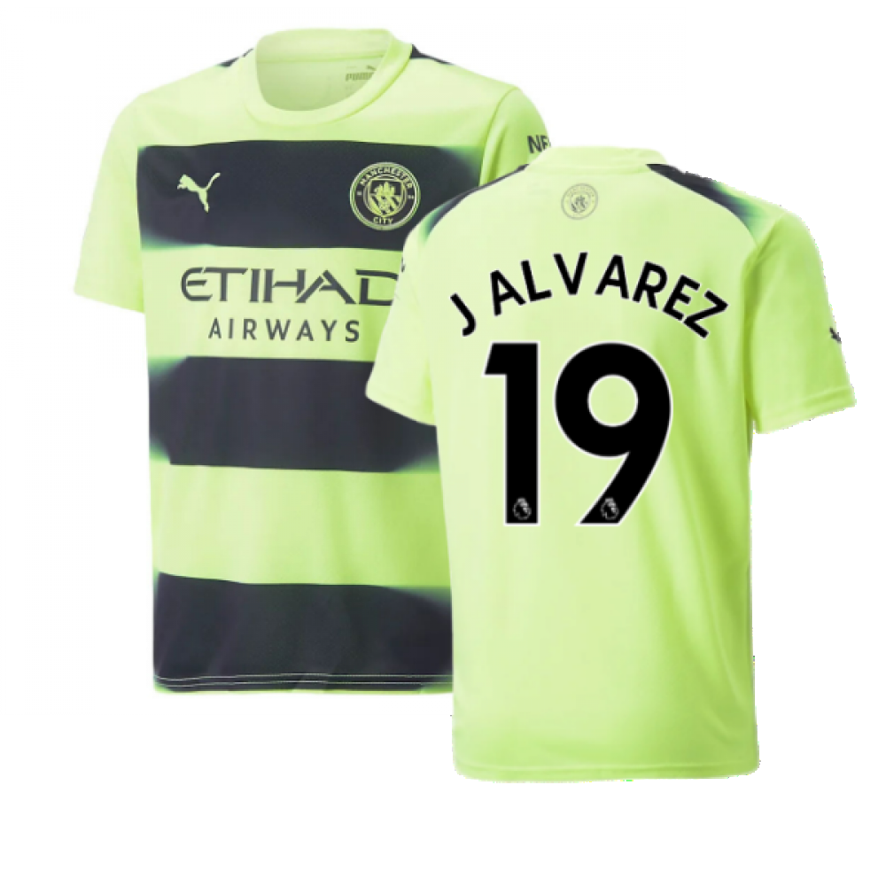 2022-2023 Man City Authentic Away Shirt (J ALVAREZ 19) [76572102-250771] -  $139.73 Teamzo.com