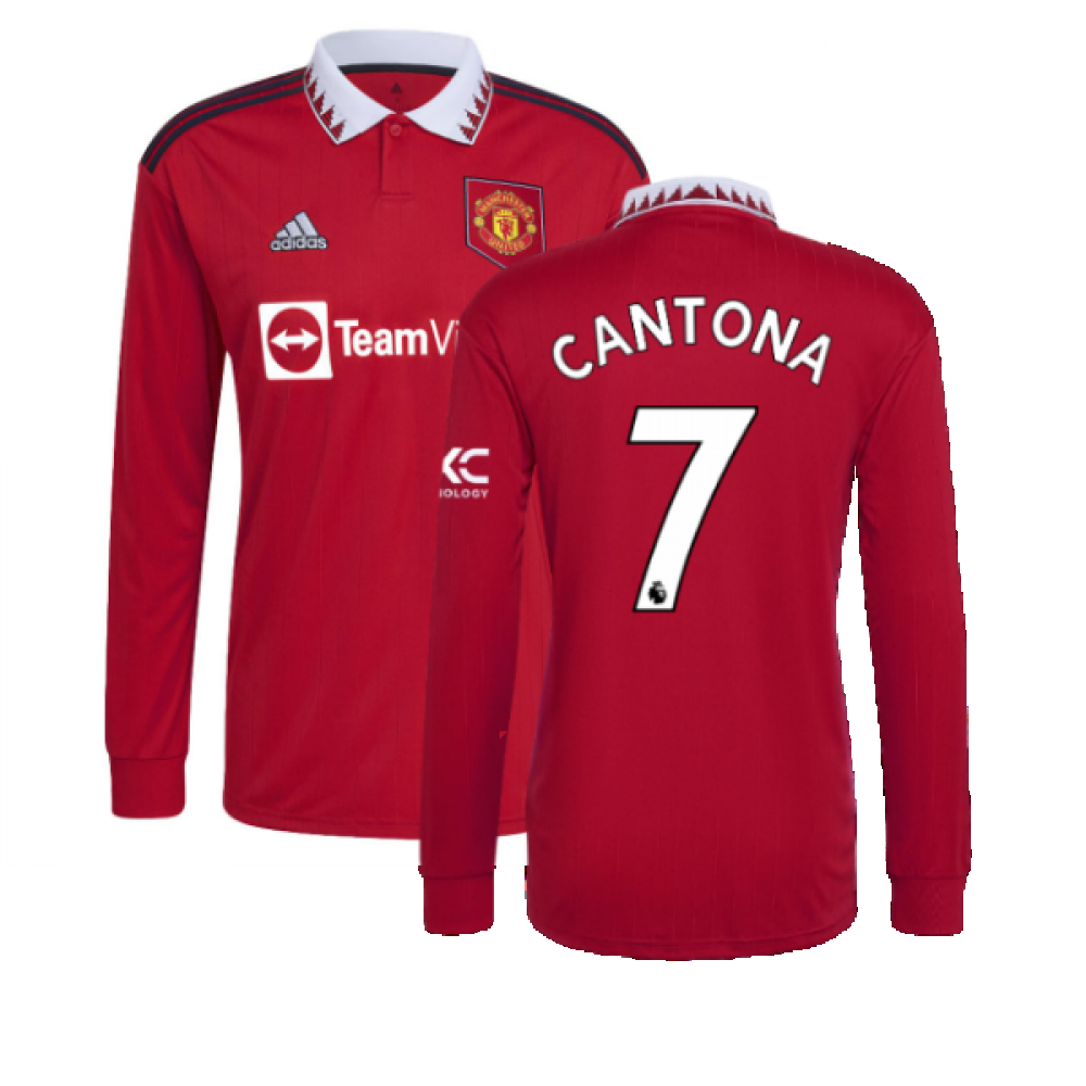 2022-2023 Man Utd Long Sleeve Home Shirt (CANTONA 7) [H64044