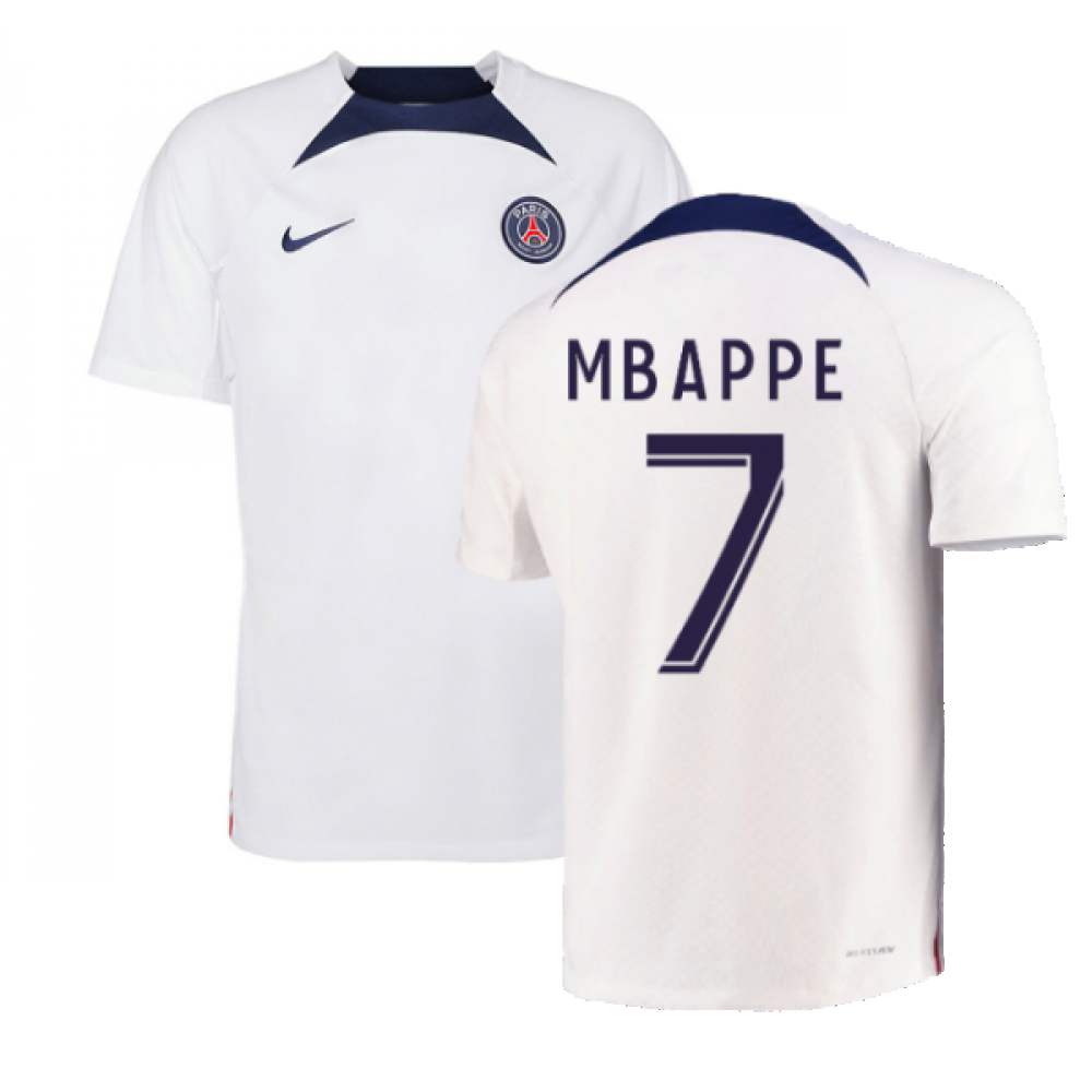 2022-2023 PSG Training Shirt (White) (MBAPPE 7) [DJ8589-101-252272] -  $58.45 Teamzo.com