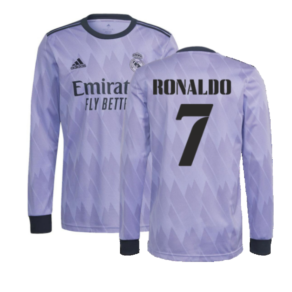 2022-2023 Real Madrid Authentic Long Sleeve Away Shirt (RONALDO 7)