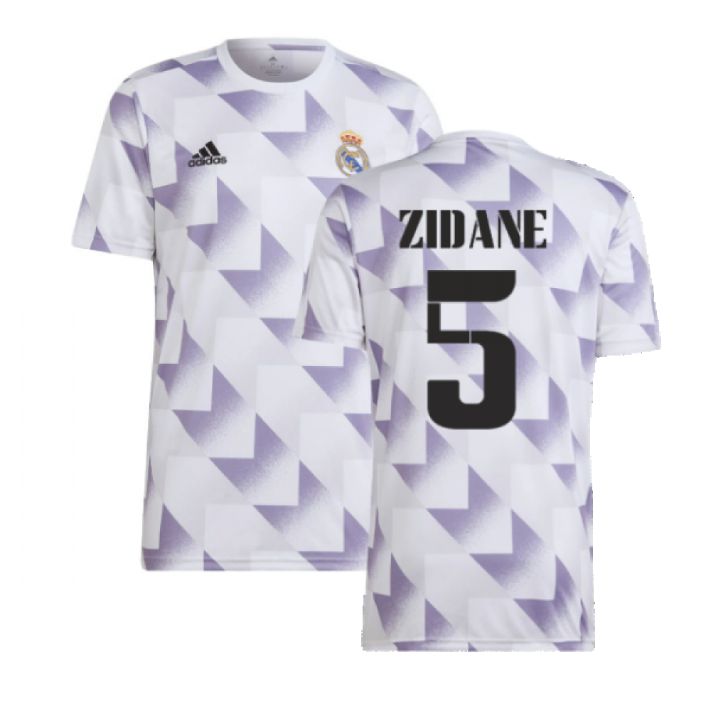 Buy Official 2022-2023 Real Madrid Pre-Match Jersey (Kids) (ZIDANE 5)