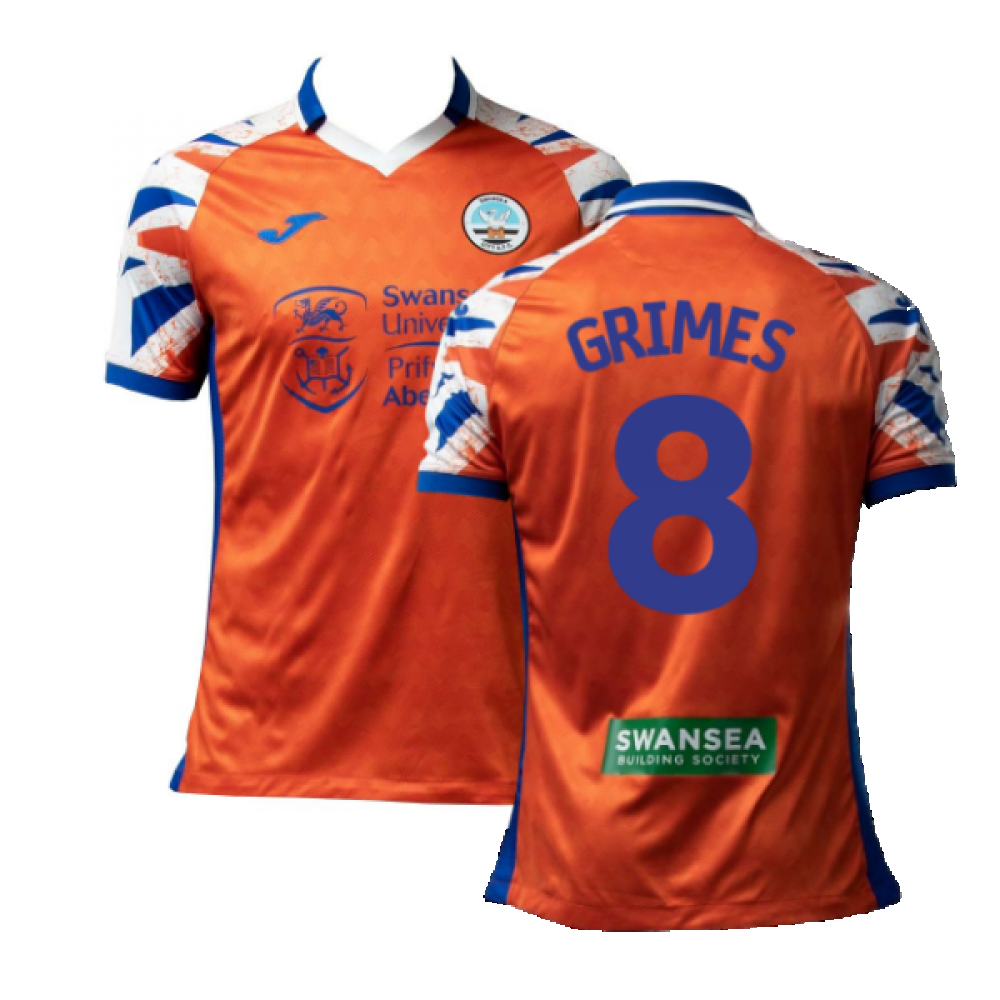 2022-2023 Swansea City Away Shirt (GRIMES 8) [AJ102943A807-259718] - $90.88  Teamzo.com