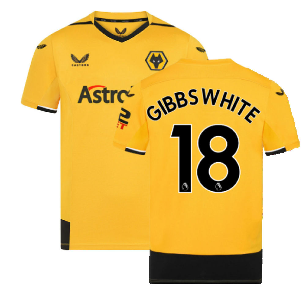 2022 Wolves #17 Gibbs-White Third Soccer Club Jersey - Official