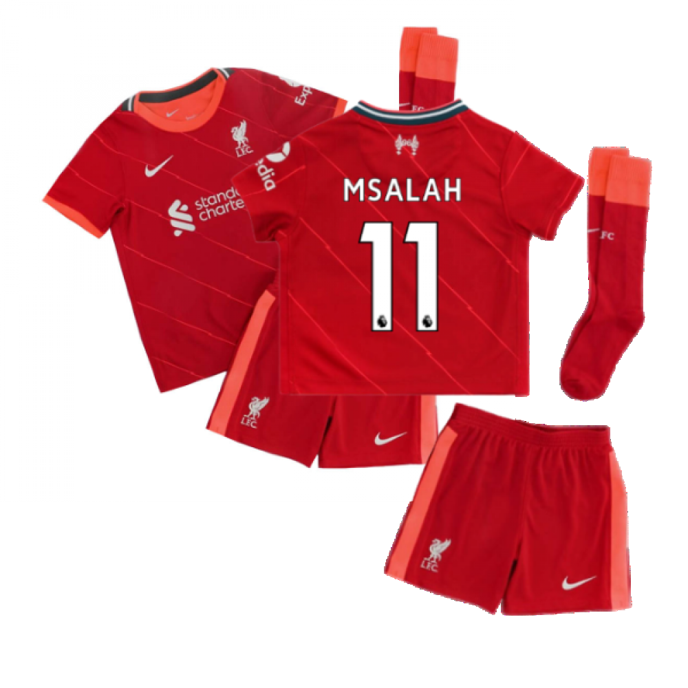 Liverpool 2021-2022 Home Little Boys Mini Kit (M SALAH 11)  [DB2544-688-211911] - £79.99 Teamzo.com