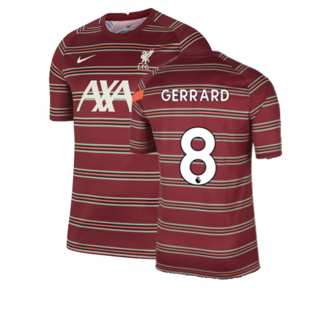 Liverpool 2021 2022 Pre Match Training Shirt Red GERRARD 8 DB0254 678 218528 70.99 Teamzo