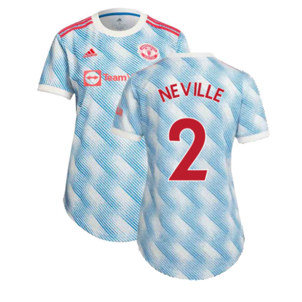 Man Utd 2021-2022 Away Shirt (Ladies) (NEVILLE 2) [GS2404-223575] - $117.68  Teamzo.com