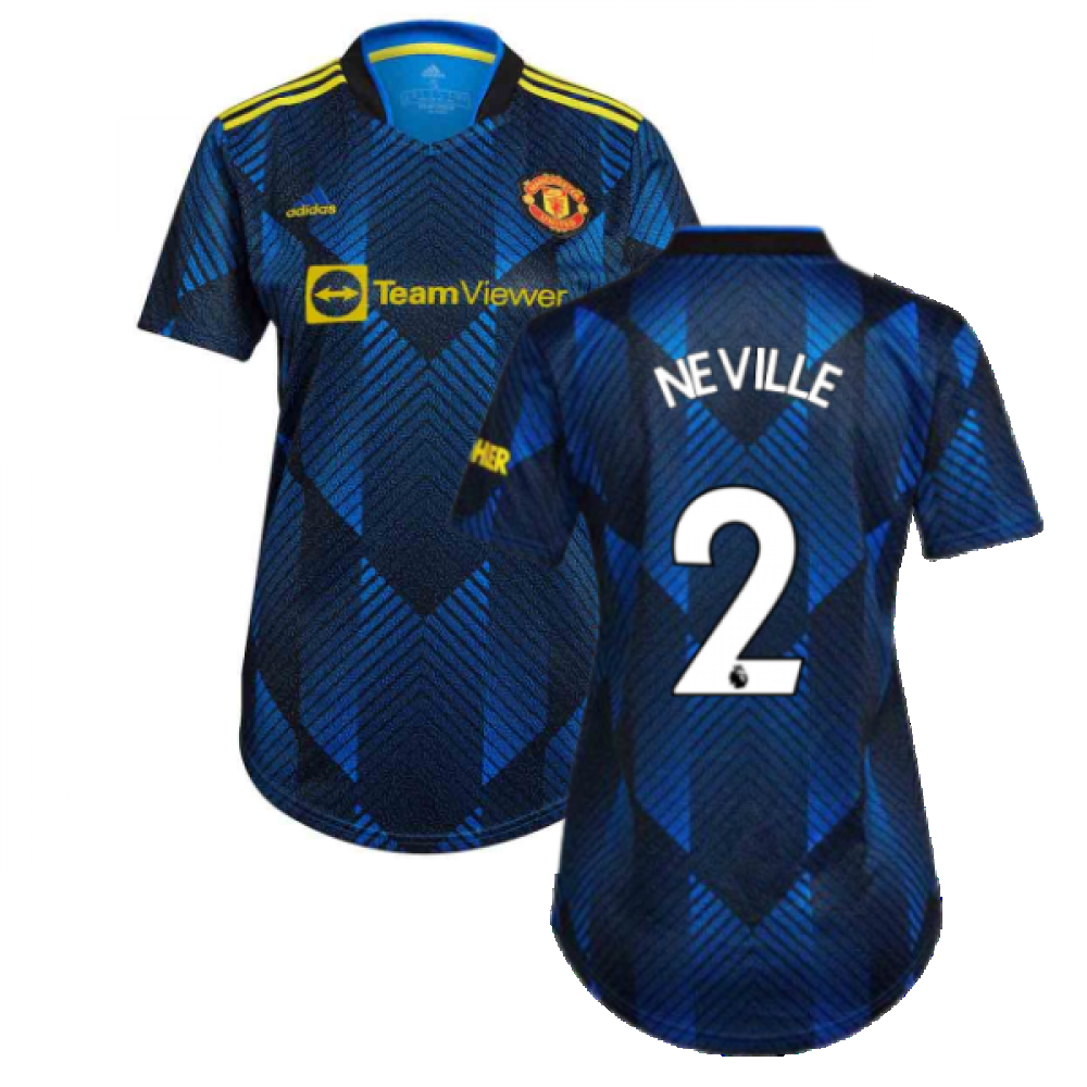 Man Utd 2021-2022 Away Shirt (Ladies) (NEVILLE 2) [GS2404-223575] - $117.68  Teamzo.com