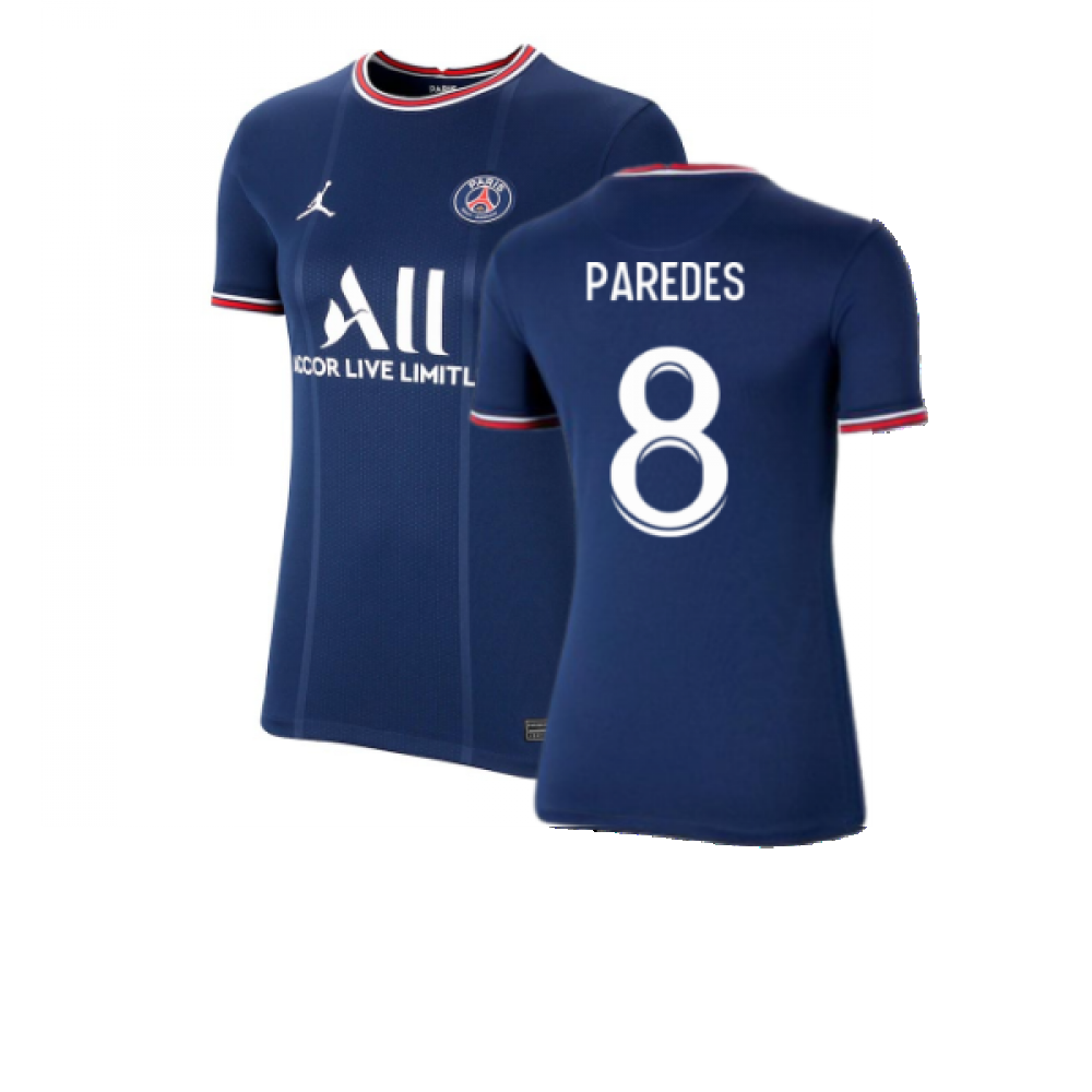 PAREDES #8 PSG Home Jersey 2021/22 By Jordan - Women