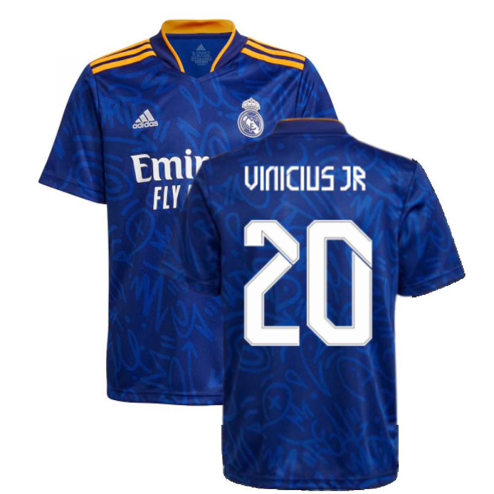 2021/22 Real Madrid Authentic Away Jersey #20 Vini Jr. 2XL UCL Long Sleeve  NEW