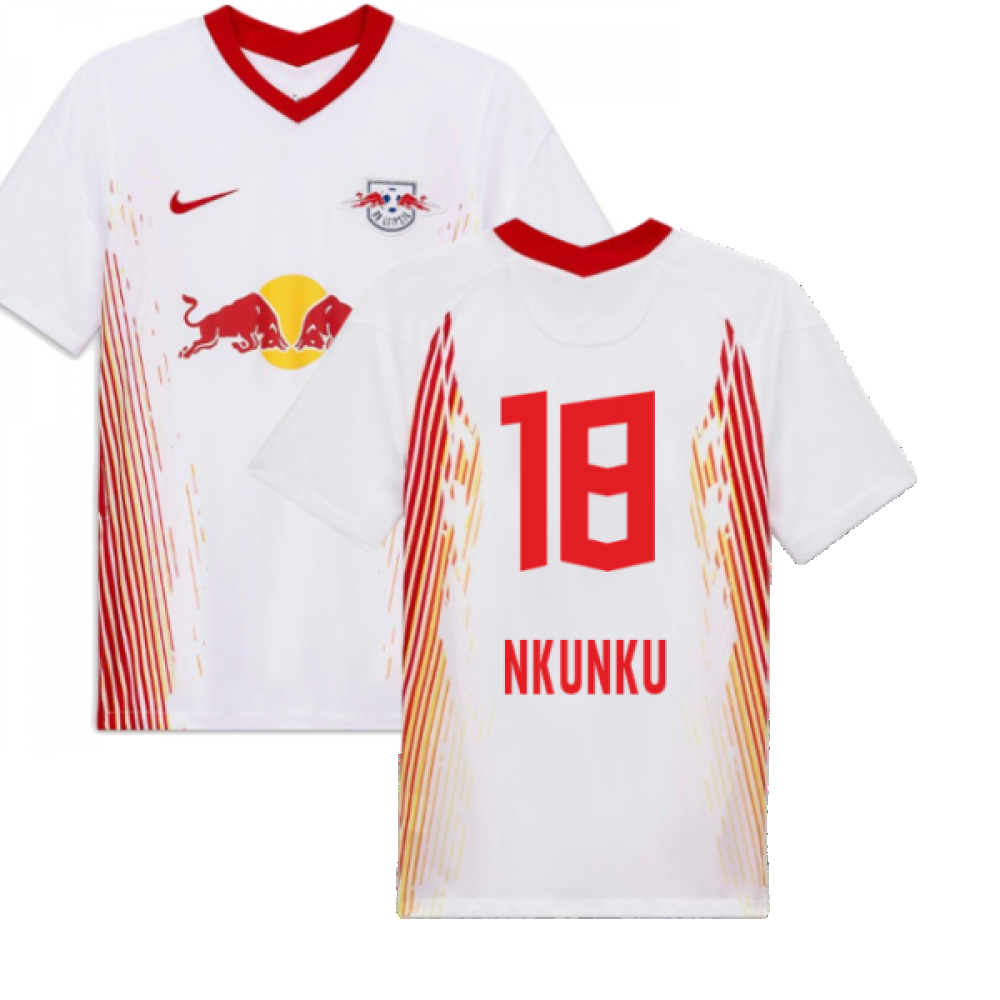 2021-2022 Red Bull Leipzig Home Shirt (White) (NKUNKU 18)  [CV7907-101-211385] - $116.34 Teamzo.com