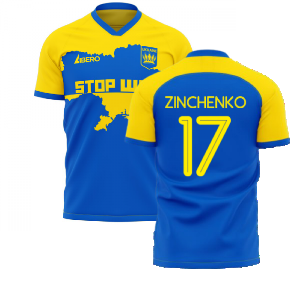 Ukraine National Team Match Issue vs England FOOTBALL SHIRT Joma #17  Zinchenko